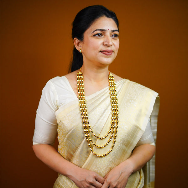Royal Three Line Bor Maal Necklace