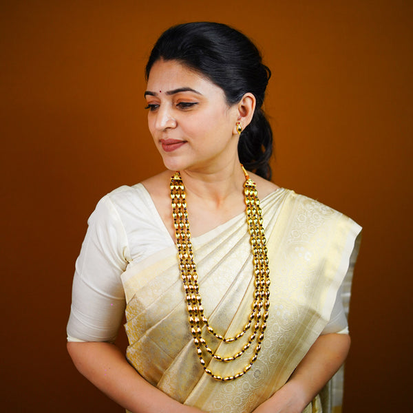 Royal Three Line Bor Maal Necklace