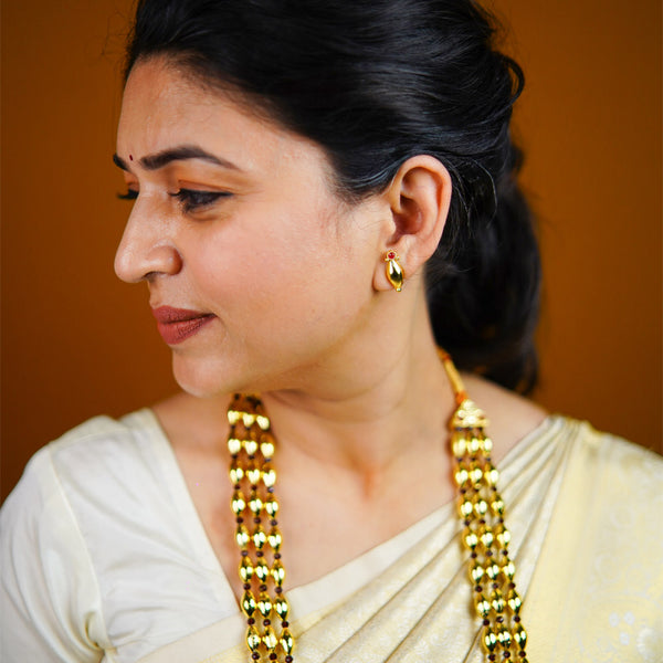 Royal Three Line Bor Maal Necklace