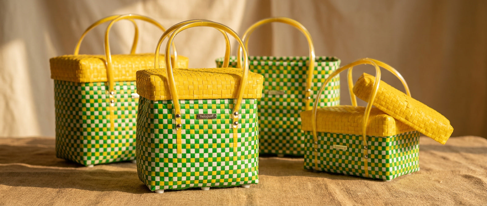 Beautiful handcrafted baskets for storage, organization, hampers and modern Indian homes.