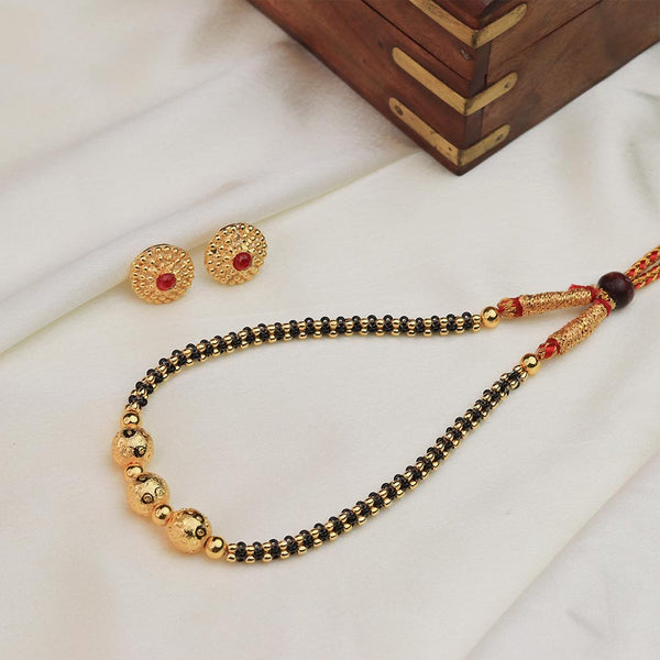 Minimal Gold Bead Mangalsutra