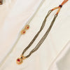 Floral Pearl Drop Saaj Necklace