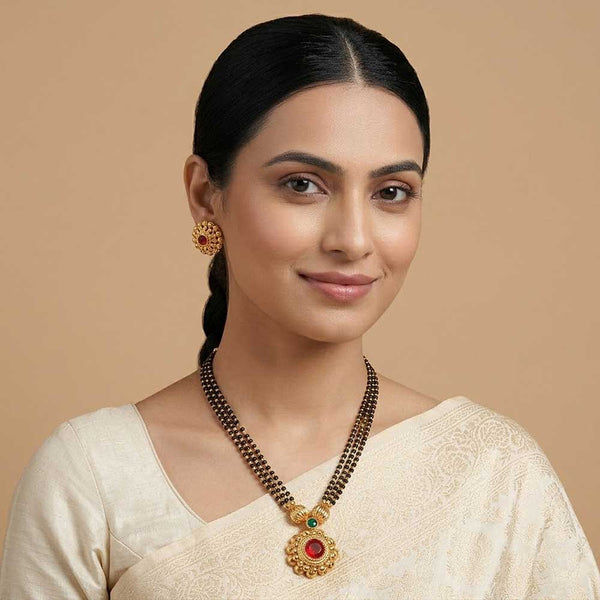 Heavy Stone Pendant Mangalsutra