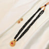 Multi-Line Gold Bead Necklace