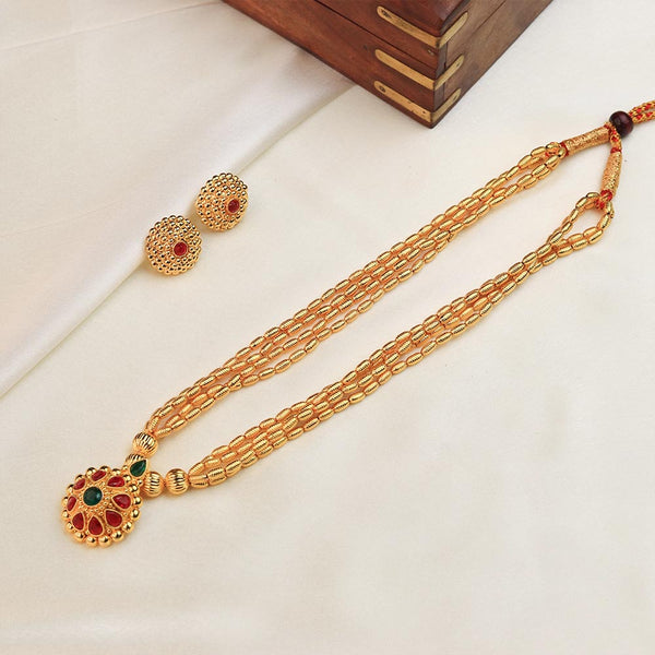 Kolhapuri Oval Bead Long Haar