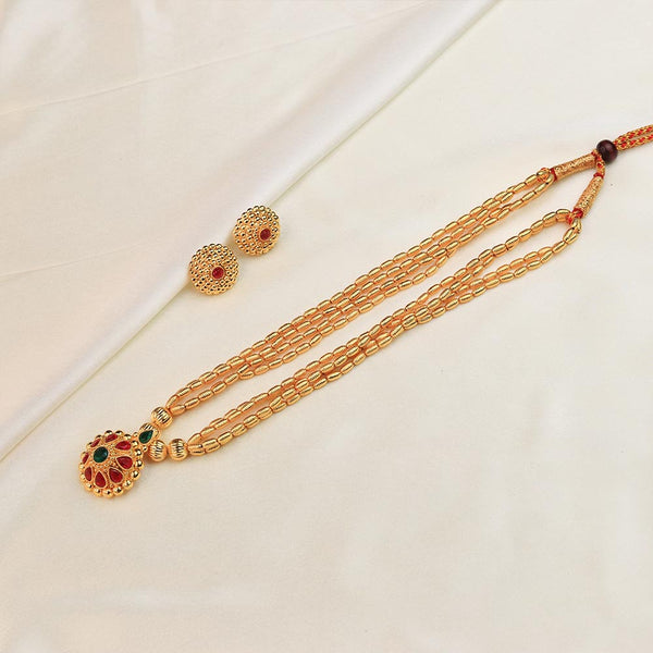 Kolhapuri Oval Bead Long Haar