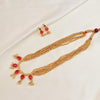 Kolhapuri Red Drop Multi-Strand Necklace