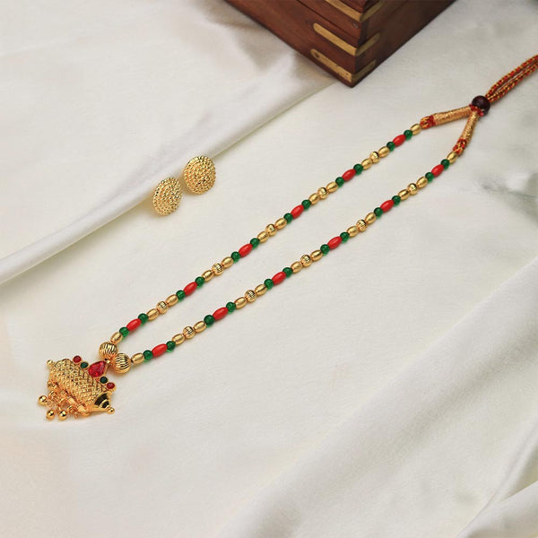 Kolhapuri Bead Pendant Necklace