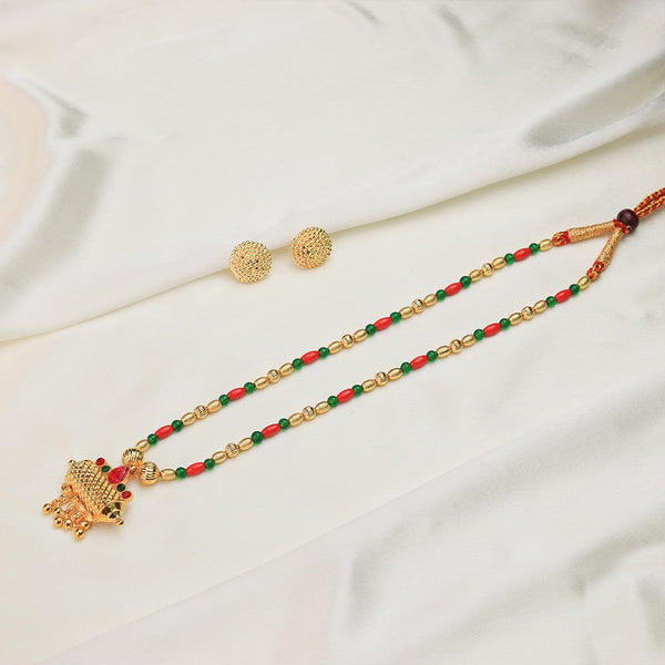 Kolhapuri Bead Pendant Necklace