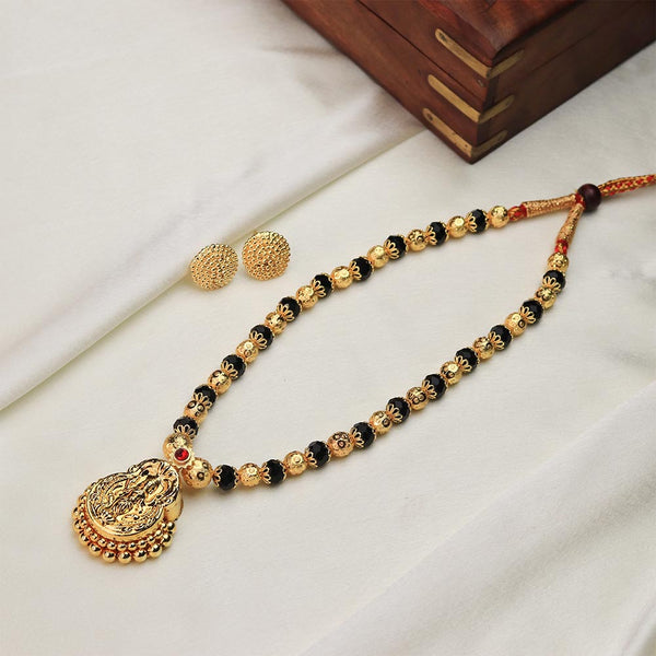 Kolhapuri Black Bead Temple Necklace