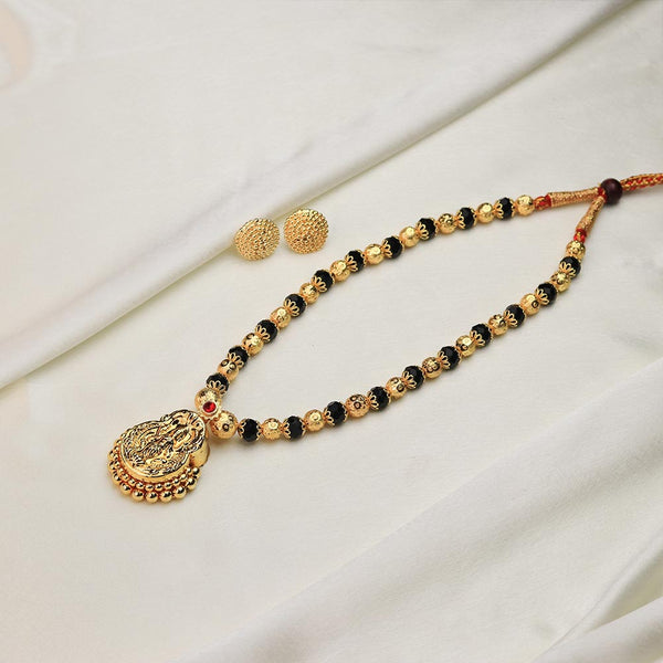 Kolhapuri Black Bead Temple Necklace