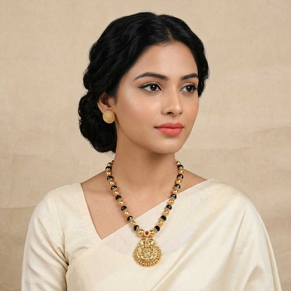Kolhapuri Black Bead Temple Necklace