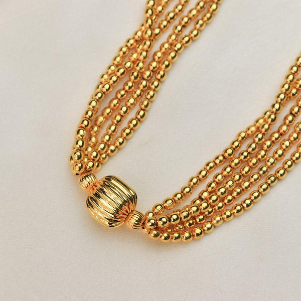 Kolhapuri Gold Bead Multi-Strand Mala