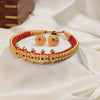 Kolhapuri Square Motif Temple Choker Set