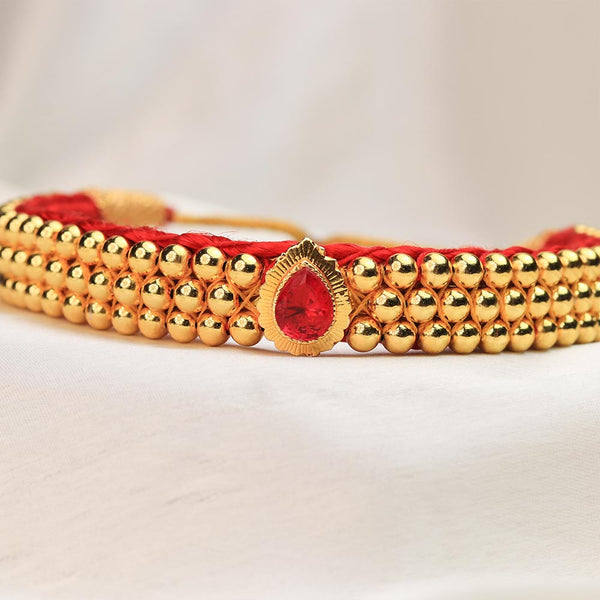 Kolhapuri Teardrop Pendant Choker Set