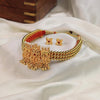 Kolhapuri Minimal Floral Motif Choker Set