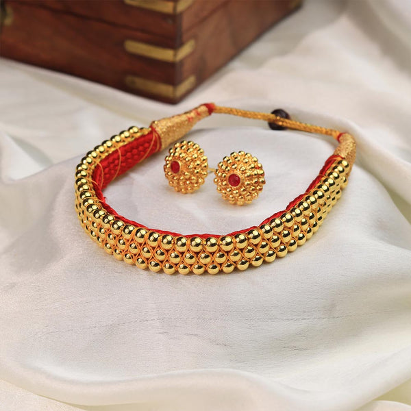 Kolhapuri Black Bead Designer Necklace
