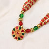 Dual Tone Beaded Pendant Necklace