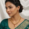 Minimal Gold Bead Pendant Necklace