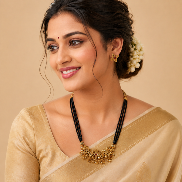 Black Bead Traditional Mangalsutra