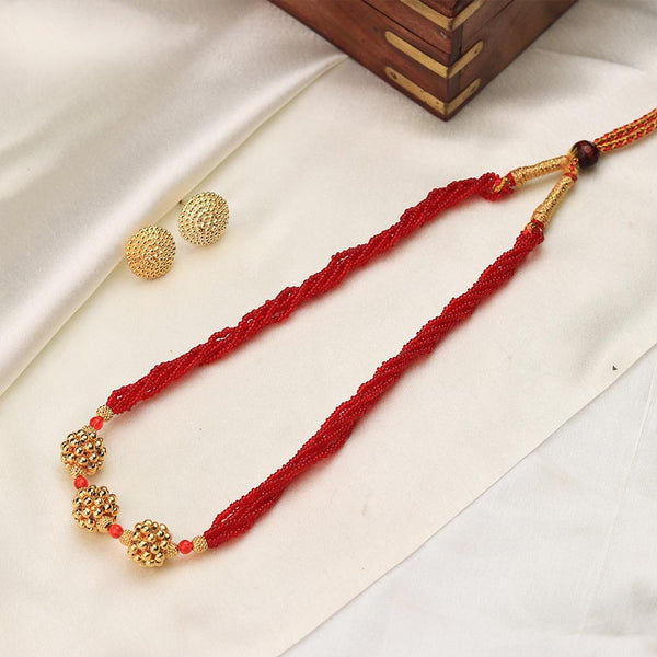 Red Beaded Traditional Necklace