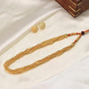Gold Multi-Strand Bead Necklace