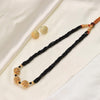 Black Beaded Gold Necklace