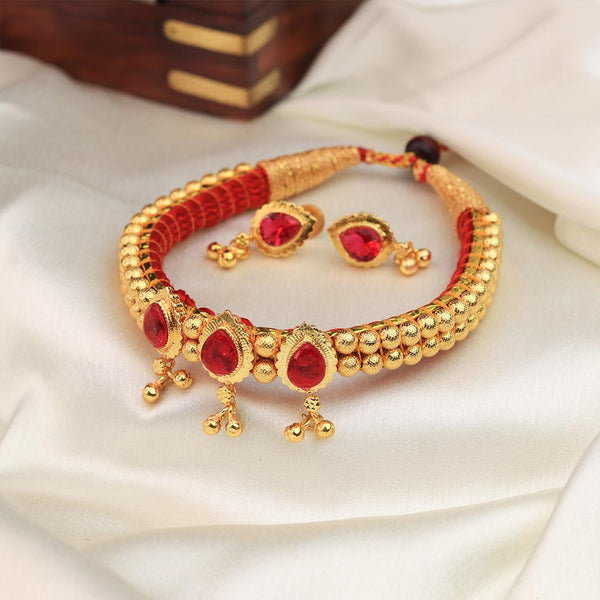 Red Bead Designer Choker