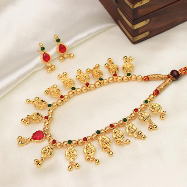 Temple Pendant Beaded Necklace