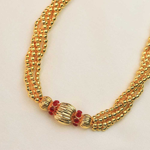 Gold Designer Bead Necklace