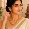 Gold Designer Bead Necklace