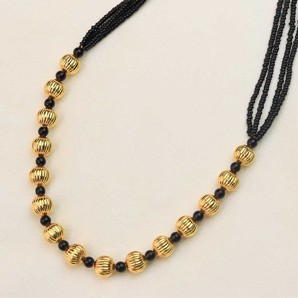 Green Bead Gold Necklace