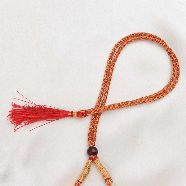 Black Bead Gold Necklace