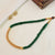 Emerald Thread Gold Bead Necklace