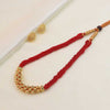 Dual Line Gold Bead Necklace