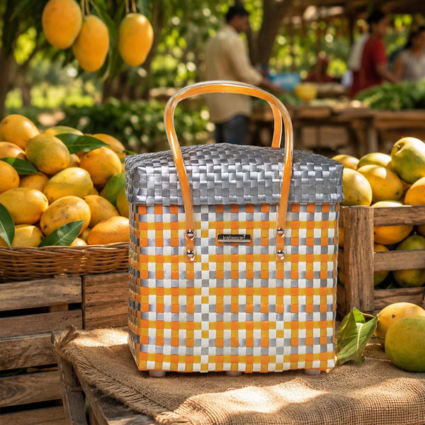 Grocery Lid‑Top Basket – Reusable Weave for Everyday Use