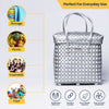 Fancy Lid‑Top Basket – Elegant Multicolor Weave with Lid