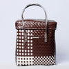 Kalapuri handmade storage lid top basket with classic weave perfect for linens and home use.