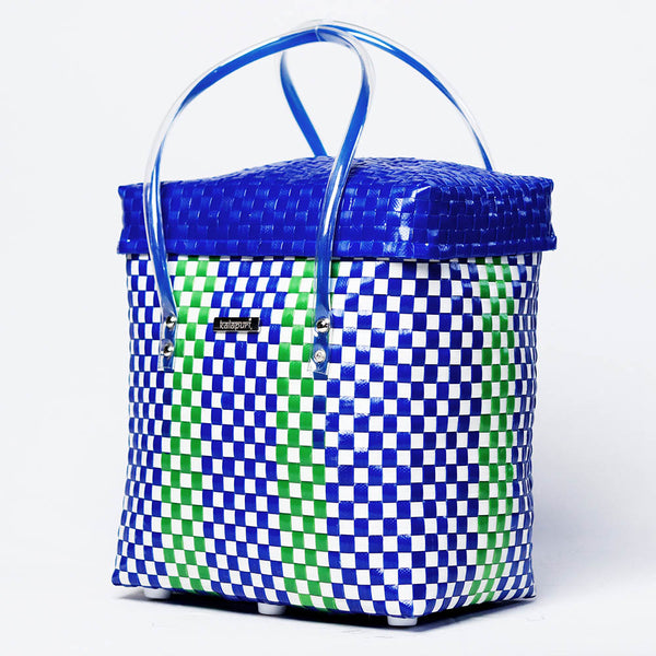 Kalapuri handmade premium lid top basket upscale handwoven storage for modern homes.