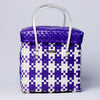 Kalapuri handmade colourful lid top basket bright toned weave with secure lid.
