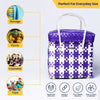 Colourful Lid‑Top Basket – Bright Toned Weave with Lid