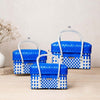 Trendy Picnic Half Basket with Lid – Chic Outdoor Tote