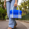 Trendy Picnic Half Basket with Lid – Chic Outdoor Tote