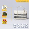 Black & White Half Basket with Lid – Monochrome Modern Tote