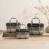 Half Basket with Lid – Nautical Compact Tote