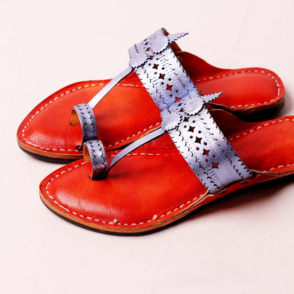 Kids Tiny Tevar Kolhapuri handmade leather sandal