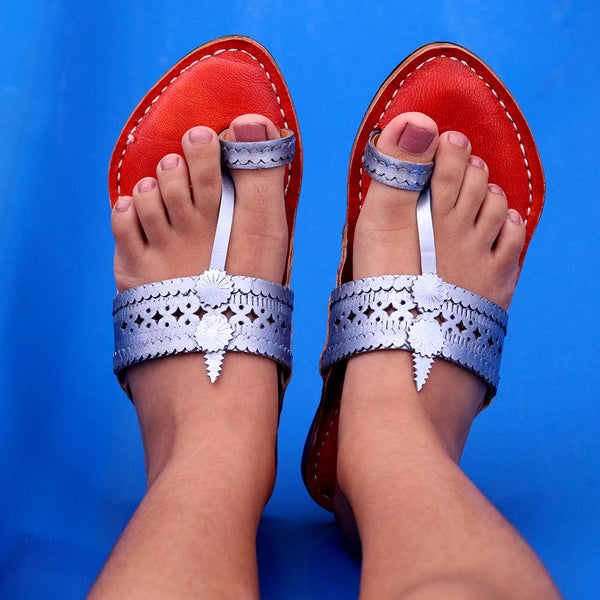 Kids Tiny Tevar Kolhapuri handmade leather sandal