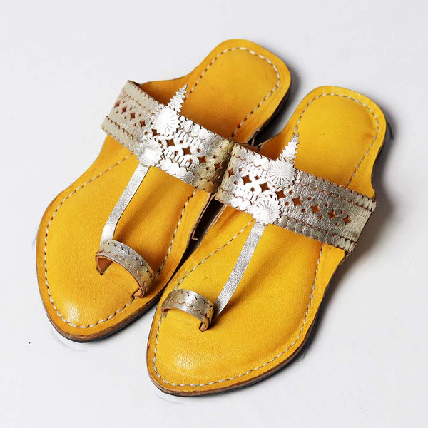 Mini Maharaja Kolhapuri chappal for kids handmade leather