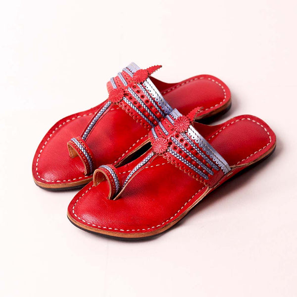 Tiny Toes Kolhapuri handmade leather kids sandal