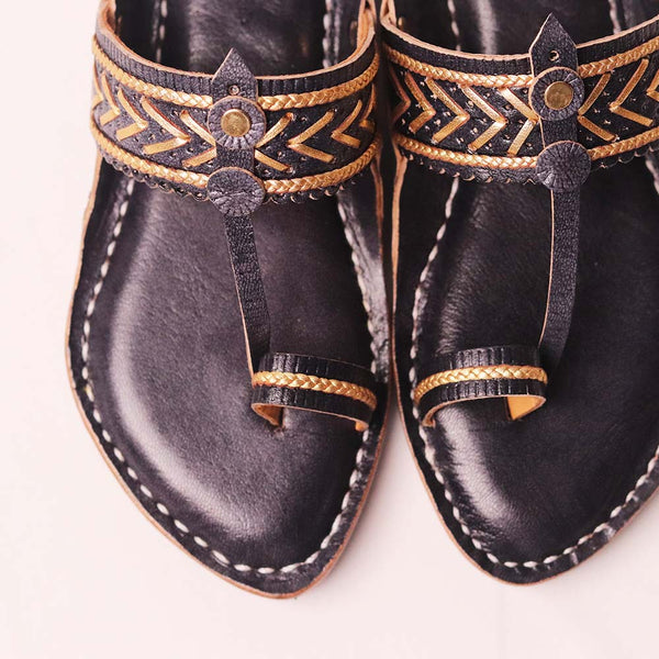 Chhoti Jadu Kolhapuri handmade kids leather sandal